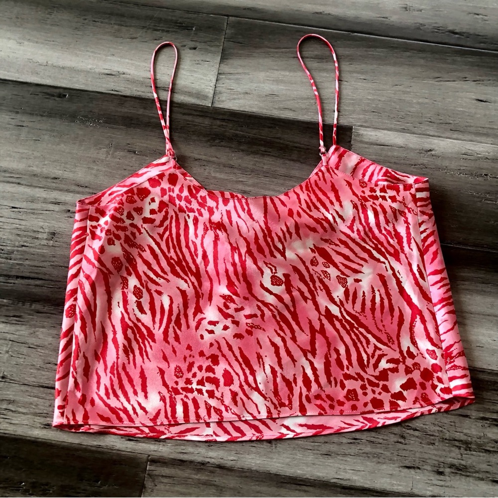 Vintage 2000 Y2K Victoria’s Secret Animal Print Satin Slip Top - Picture 4 of 6